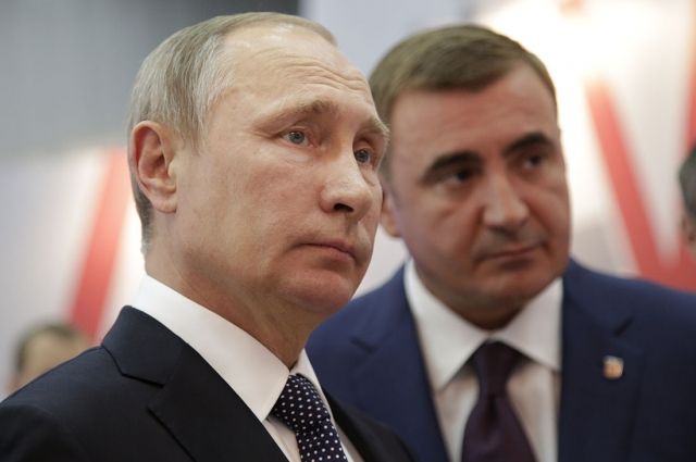 Владимир Путин и Алексей Дюмин