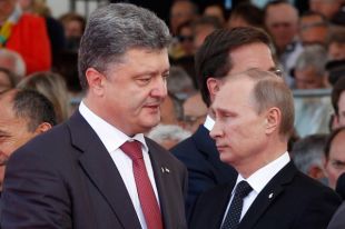 Петр Порошенко и Владимир Путин