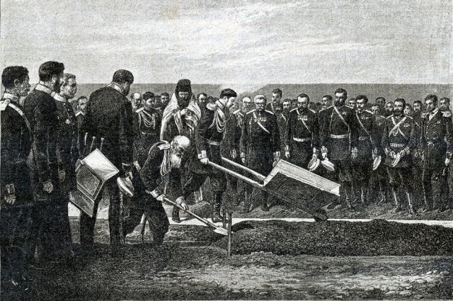 Закладка великой сибирской дороги, 1891 год.