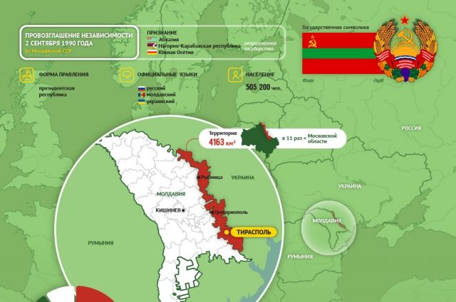 Карта приднестровье и россии