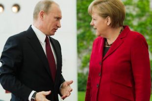 Владимир Путин и Ангела Меркель