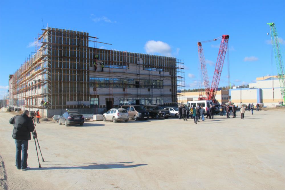 Общий вид строительства радиологического Центра.
