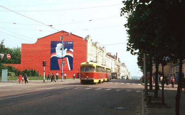 Фотоснимок смоленского трамвая из 80-х годов, сделанный туристом из ГДР.