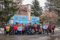 Участники всероссийской акции «Неделя без турникетов». 
