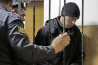 Юрист Дмитрий Виноградов, расстрелявший семь человек на аптечном складе на Чермянской улице, во время заседания Бабушкинского суда города Москвы.