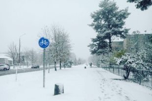 Первый снег в Украине