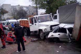 На месте ДТП