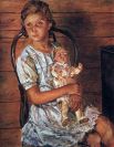 «Девочка с куклой». Это портрет Татьяны Пилецкой, будущей знаменитой актрисы. Художник был вдохновлен природной грацией маленькой девочки и писал картину быстро.