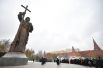 Патриарх Московский и всея Руси Кирилл выступает на церемонии открытия памятника святому равноапостольному князю Владимиру.