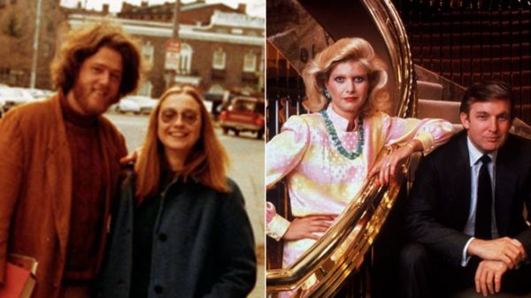 На этом фото Хиллари со своим мужем Биллом, которого она встретила в Йельской школе права. Дональд же встретил свою жену в 70-х годах, когда она переехала в Нью-Йорк