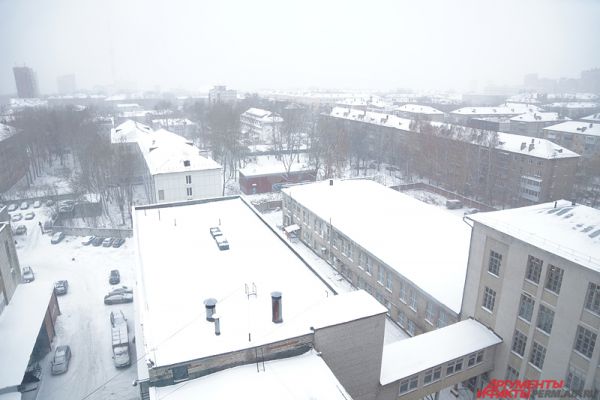 Сильный снегопад накрыл Пермь во вторник, 8 ноября.