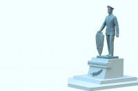На памятник работы московского скульптора Олега Ершова собрано уже 5,8 млн. рублей Предварительная стоимость - 7 миллионов рублей. 