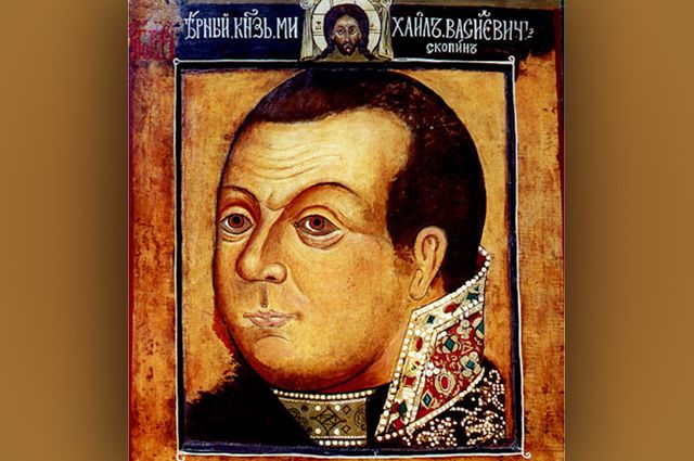 Князь Михаил Васильевич Скопин-Шуйский. Парсуна около 1630 года. Царские изографы. Оригинал находится в Государственной Третьяковской галерее.