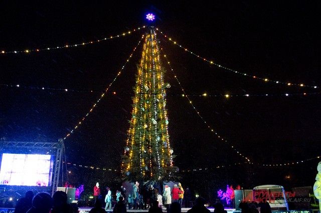 Самая большая новогодняя ёлка будет установлена в Татышев парке. 