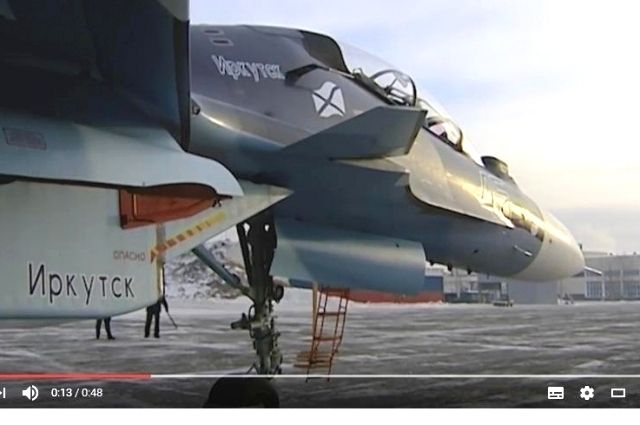 Новый истребитель Су-30СМ «Иркутск».