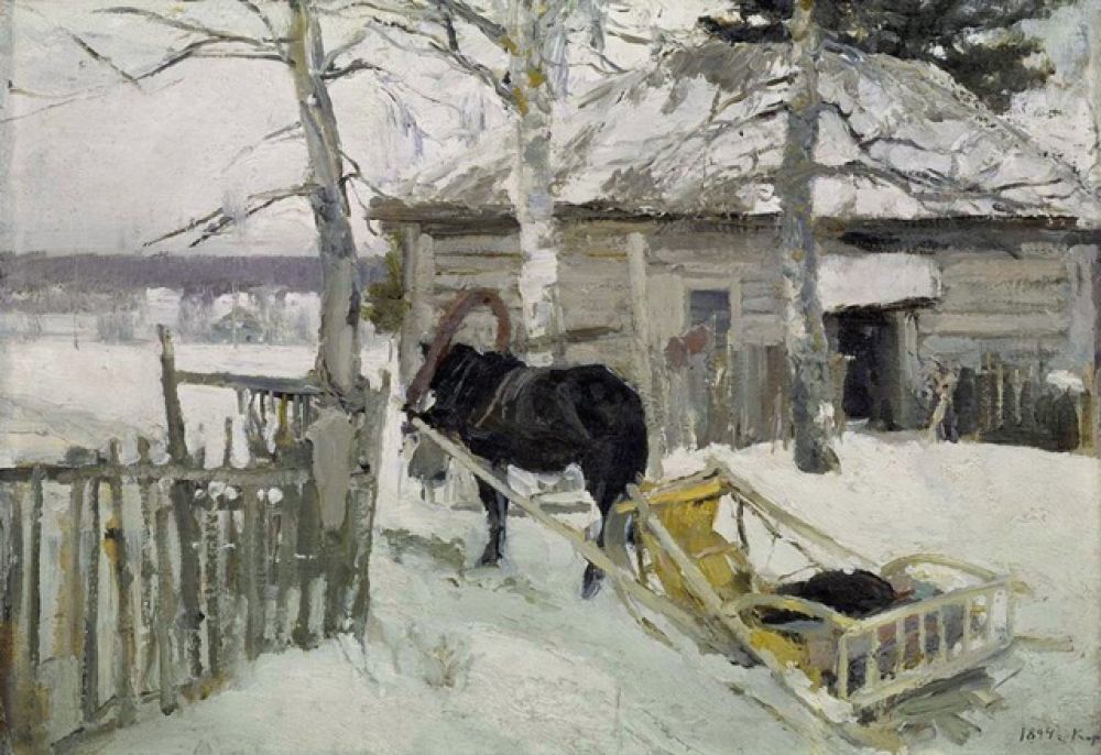 Картину «Зимой» (1894) также причисляют к этому циклу. Ее особенностью является то, что оттенки серого цвета не являются смесью черного и белого, а получены смешиванием контрастных теплых и холодных тонов, что создает эффект перламутрового свечения.