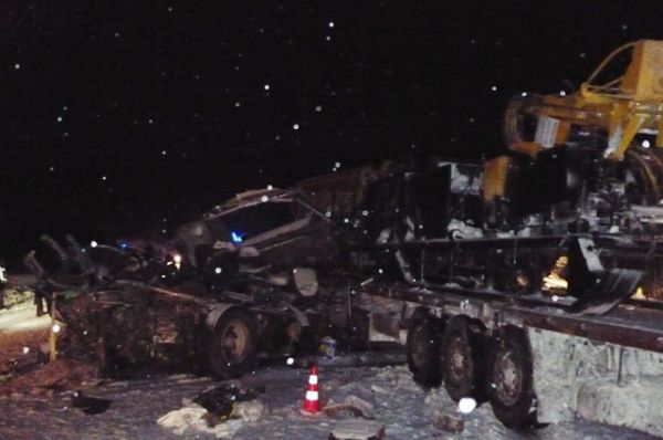 Место аварии на 926-м километре автодороги Тюмень — Ханты-Мансийск.