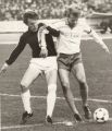 Александр Никитин в борьбе за мяч. 1980-е.