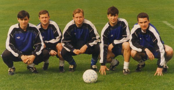 Валерий Бурлаченко, Алексей Бахарев, Максим Тищенко, Андрей Кривов, Виталий Абрамов. 1990-е.