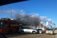 В Оренбурге произошло тройное ДТП участием троллейбуса
