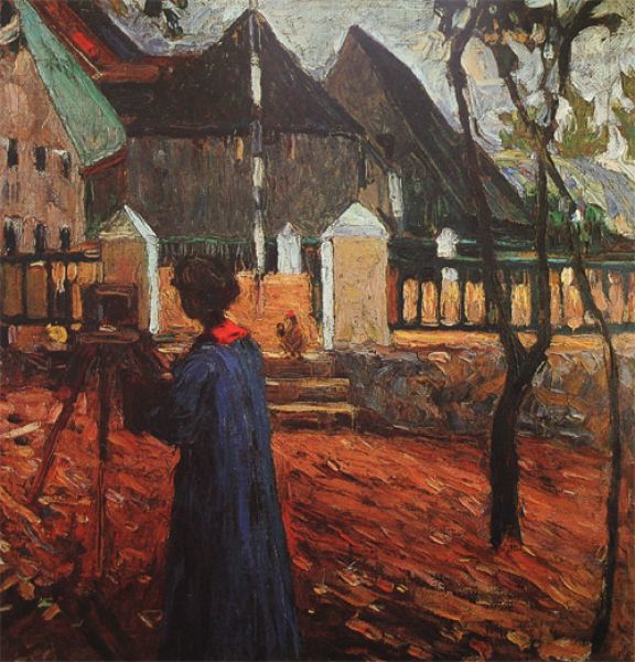 «Габриэль Мюнтер за рисованием», 1903 год