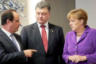 Олланд, Порошенко и Меркель