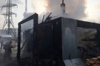 Место смертельного пожара в Иркутском районе.