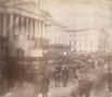 Первая известная фотография церемонии инаугурации президента. 15-й президент США Джеймс Бьюкенен в восточном портике Капитолия во время своей инаугурации в марте 1857 года.