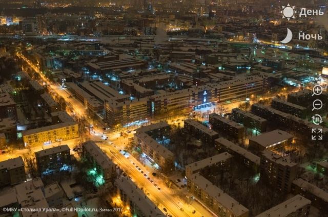 Гигапиксельная панорама столицы Среднего Урала, январь 2017
