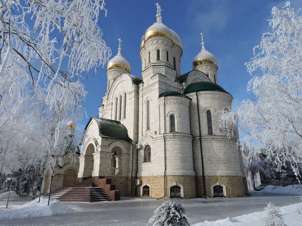 Ночной храм в Ставрополе