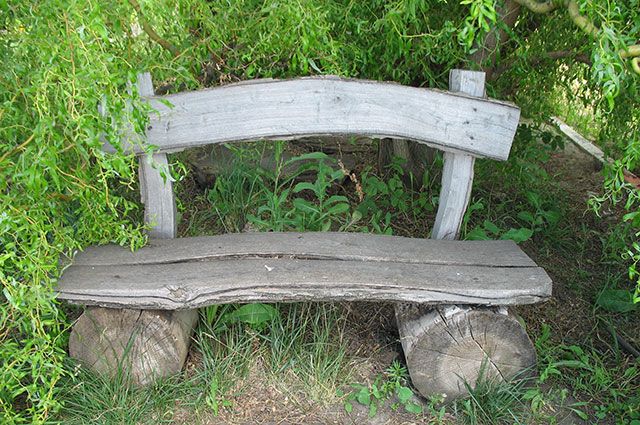 Скамейка садовая для дачи, дома и огорода со спинкой: деревянные лавочки в ландшафте