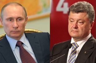 Владимир Путин и Петр Порошенко