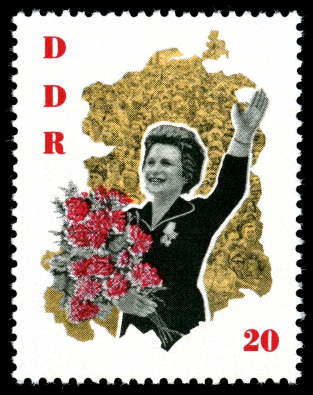 Почтовая марка ГДР, 1963 год.