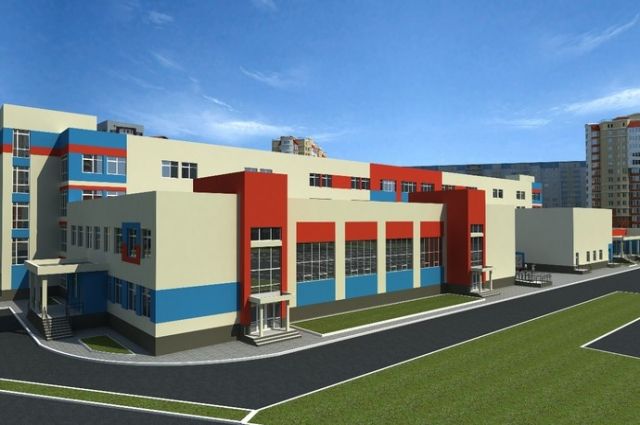 В Оренбурге уже построили первую школу по федеральной программе в 18 микрорайоне.