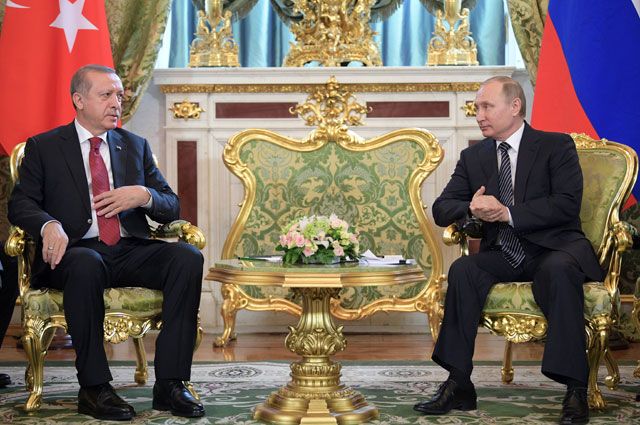 Президент Турции Реджеп Тайип Эрдоган и президент РФ Владимир Путин.