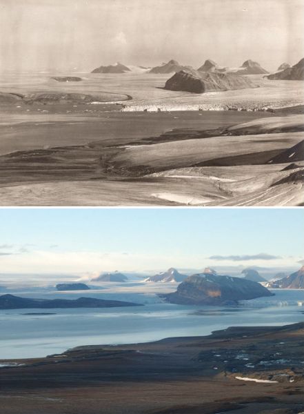 В начале прошлого века архипелаг Шпицберген почти полностью был покрыт льдом