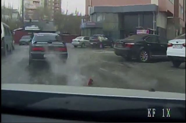 Момент погони за нарушителем в Иркутске.
