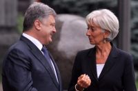 Петр Порошенко и Генеральный директор МВФ Кристин Лагард.
