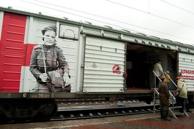 Поезд Победы уже приезжал в Омск в прошлом году. 