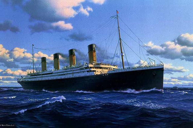 «Титаник», который казался незыблемым, потерпел крушение в северной Атлантике, столкнувшись с айсбергом.