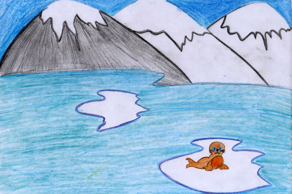 Участник №15 Лада Лазарчук, 6 лет. «На льдине»