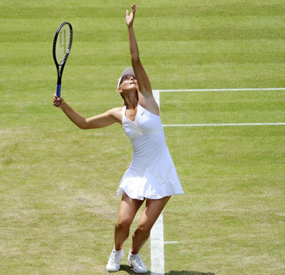 2009 год. Мария на Уимблдонском турнире.