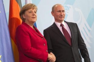 Канцлер Германии Ангела Меркель и президент РФ Владимир Путин