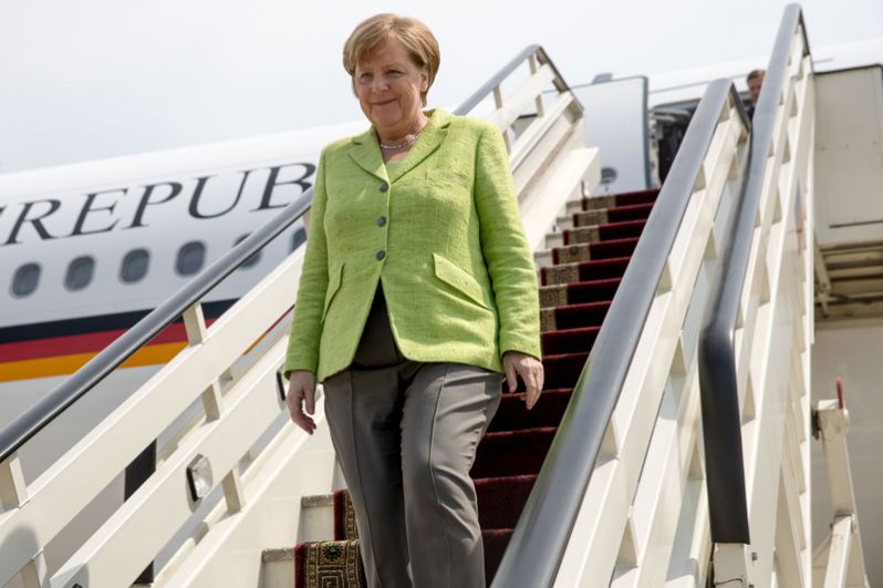 Ангела Меркель в аэропорту Сочи.