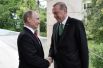 Президент РФ Владимир Путин и президент Турции Реджеп Тайип Эрдоган во время встречи.