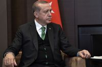 Реджеп Тайип Эрдоган на встрече с Владимиром Путиным в Сочи.