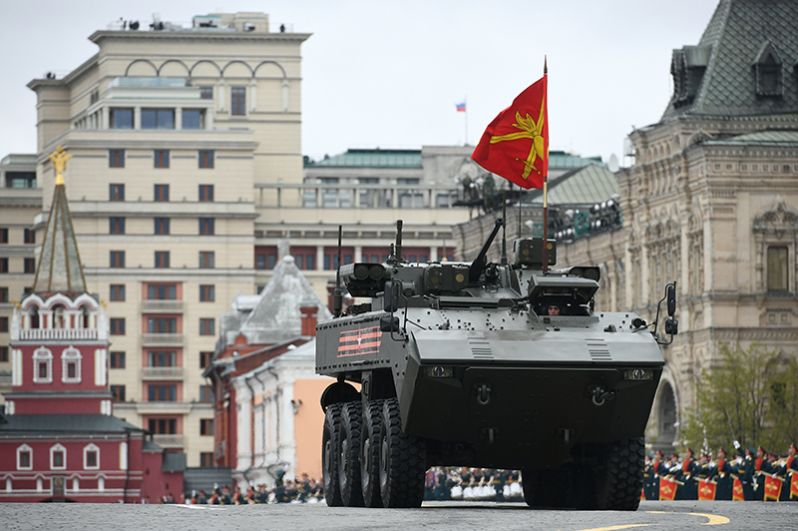 БМП на базе платформы ВПК-7829 «Бумеранг» на военном параде на Красной площади, посвященном 72-й годовщине Победы в Великой Отечественной войне.