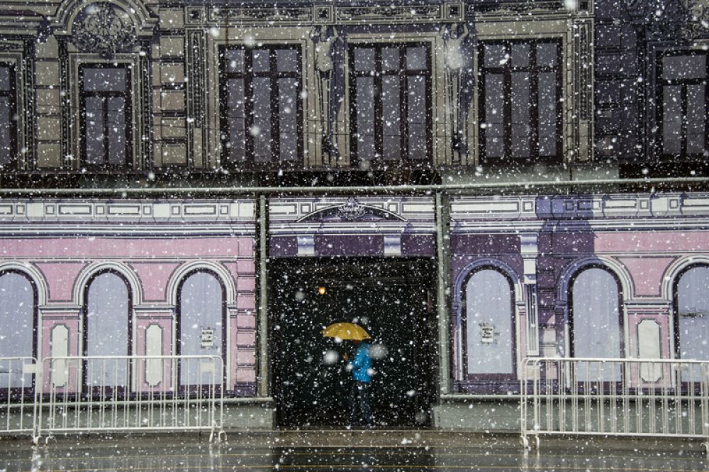 8 мая. Снегопад в Москве.