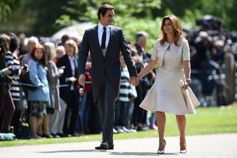 Теннисист Роджер Федерер с супругой.