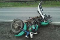 На трассе Тюмень - Каменка пьяный мотоциклист без прав переломал себе рёбра